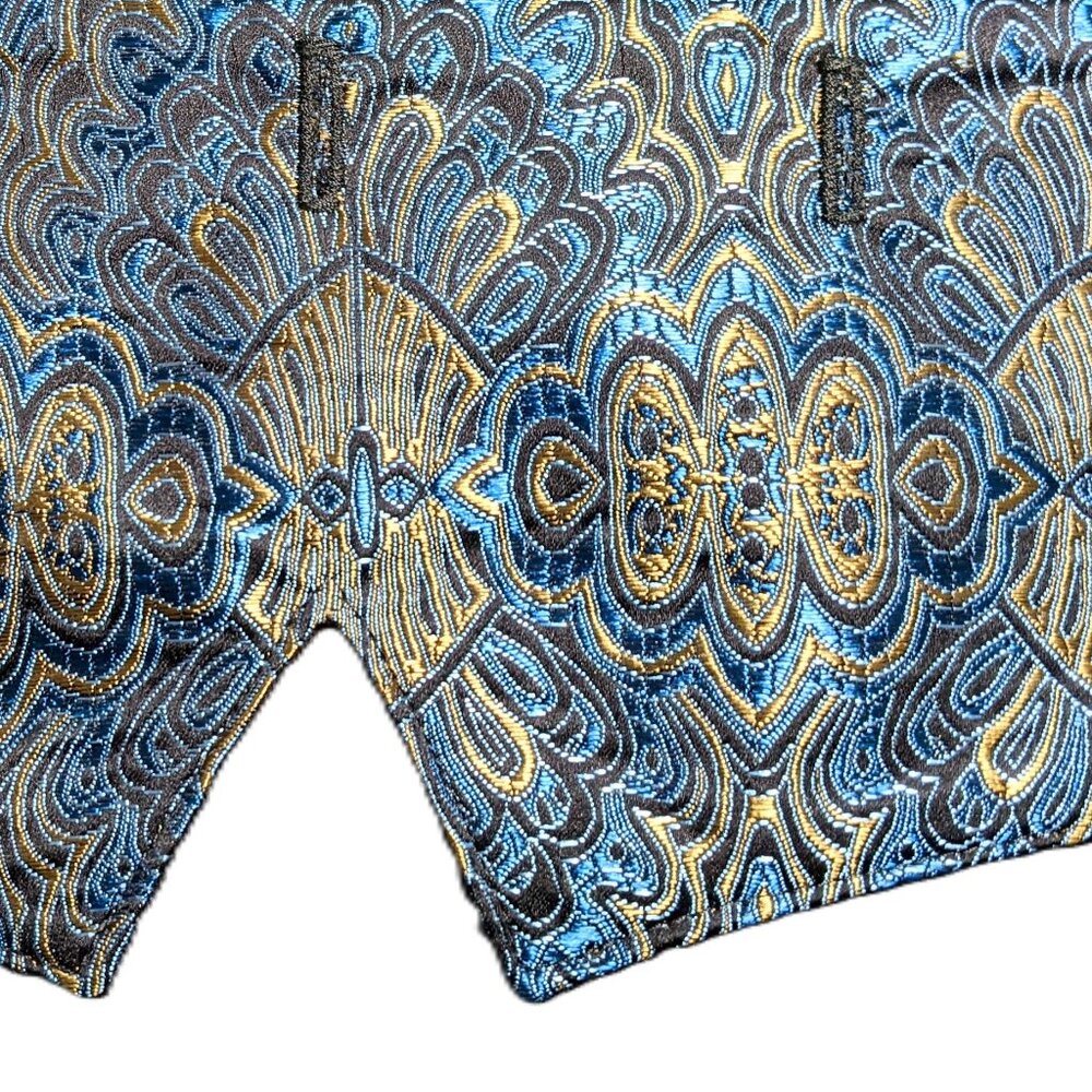 CUSTOM equestrian Shadbelly POINTS "NILE" Teal, Gold & Black sizes  M, L, XL